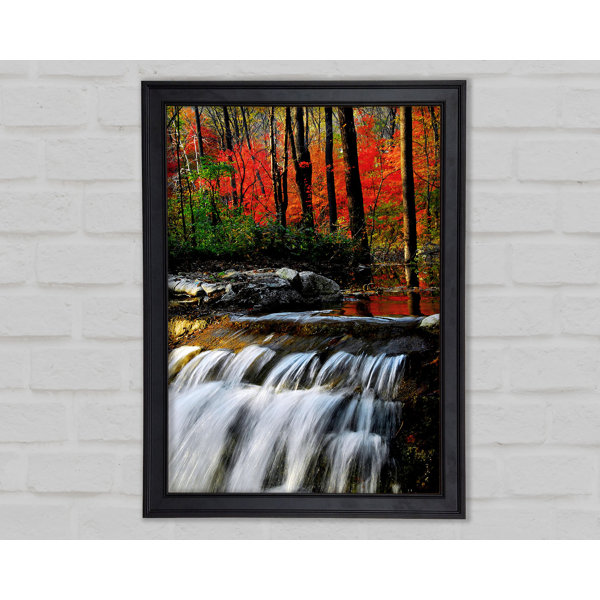 Union Rustic Herbst Wasserfall Wald Einzelner Bilderrahmen